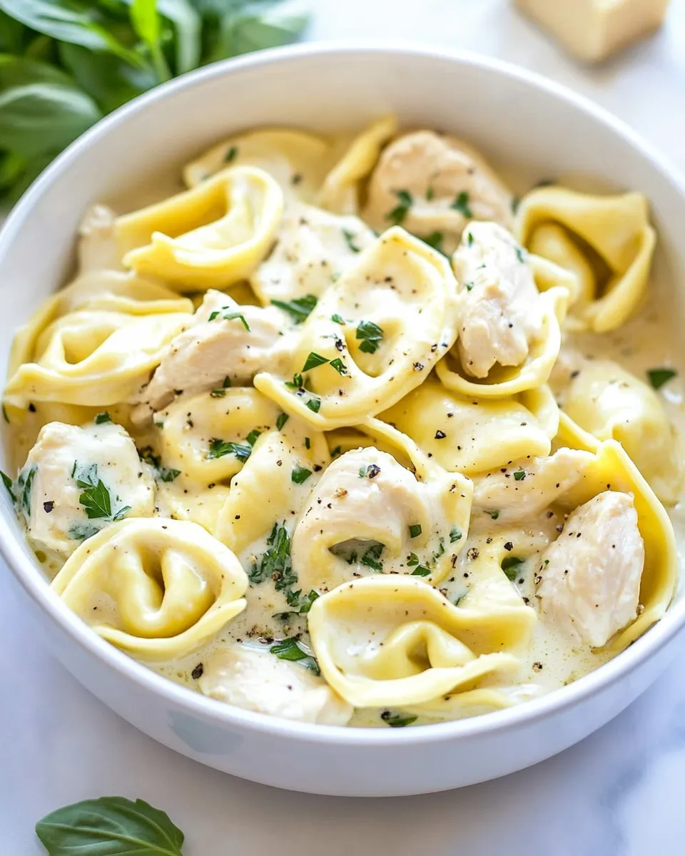 Homemade One Pot Creamy Parmesan Chicken Tortellini photo