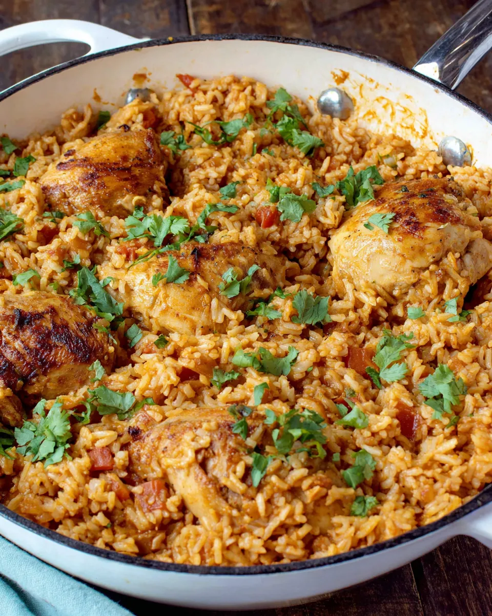 Classic One Pot Mexican Chicken & Rice dish photo