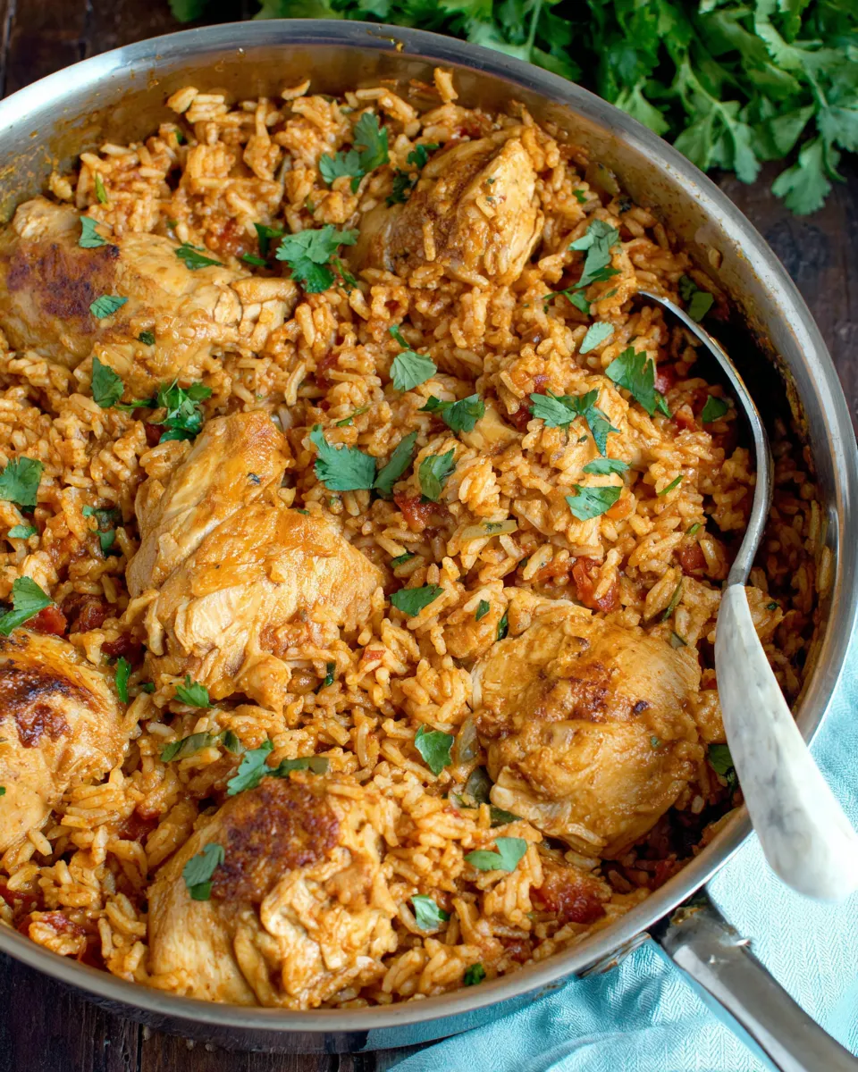 Easy One Pot Mexican Chicken & Rice food shot