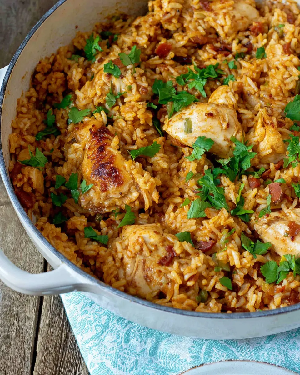 Delicious One Pot Mexican Chicken & Rice plate image