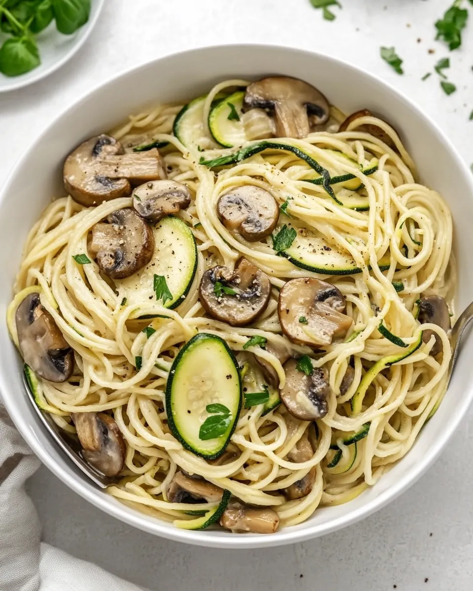 classic One Pot Zucchini and Mushroom Spaghetti image