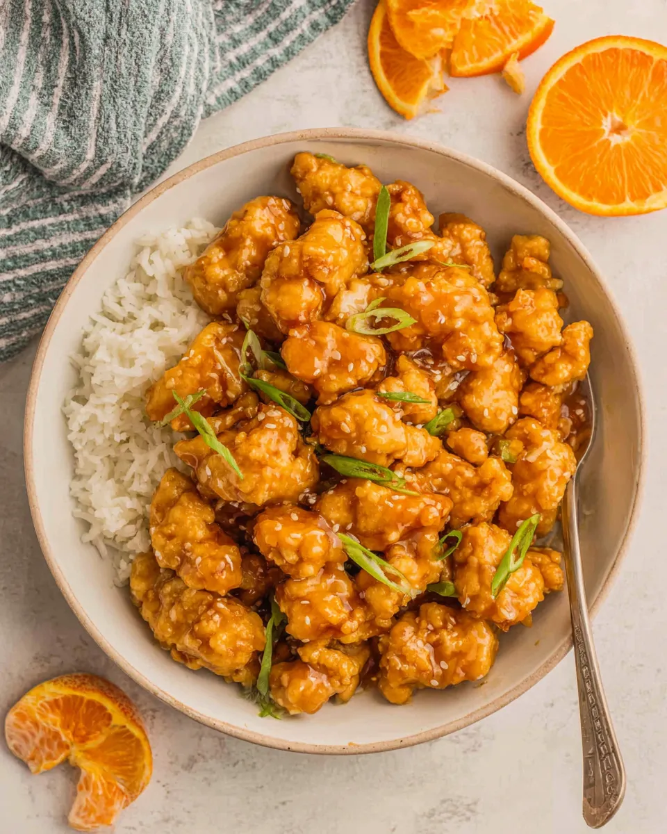 Delicious Orange Chicken Recipe food shot