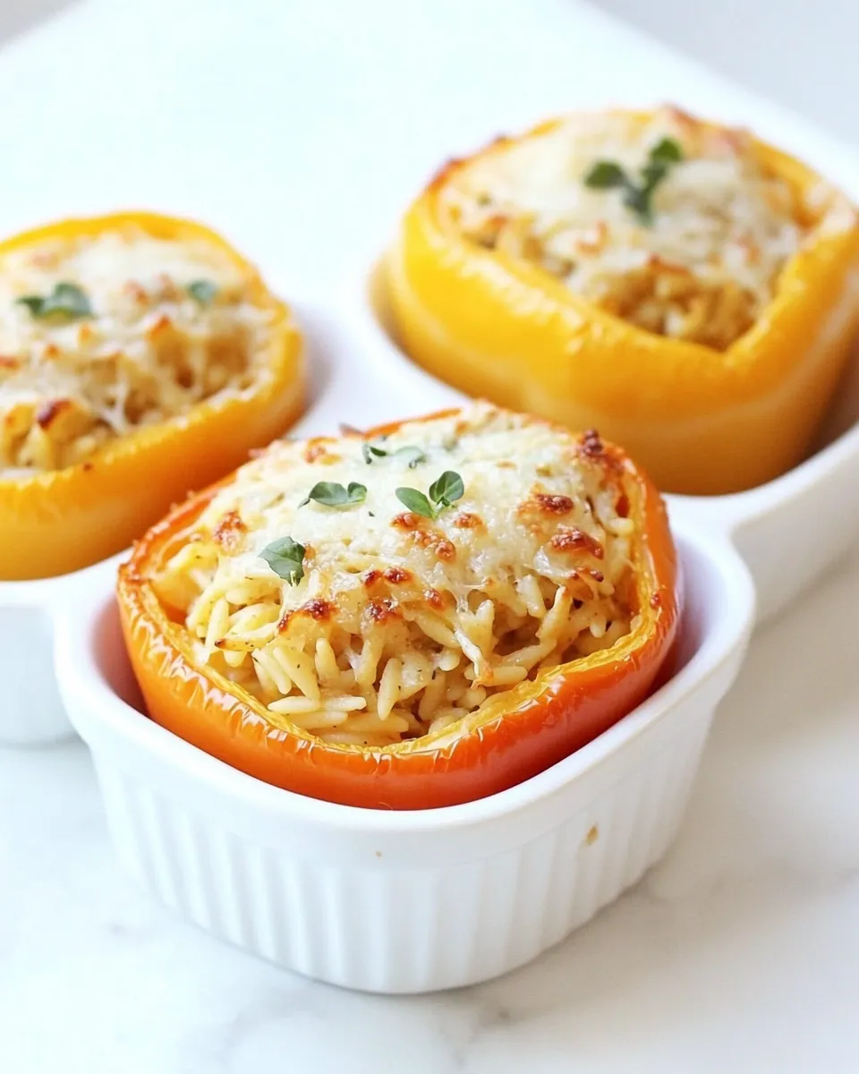 Classic Orzo Stuffed Peppers recipe photo