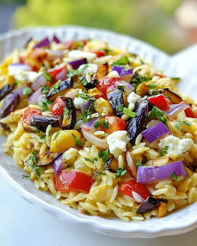 Homemade Orzo with Roasted Vegetables photo