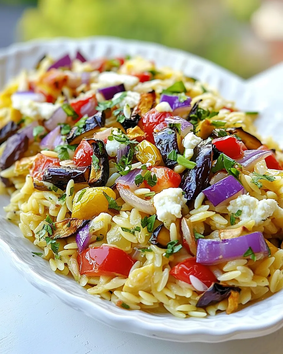 Homemade Orzo with Roasted Vegetables photo