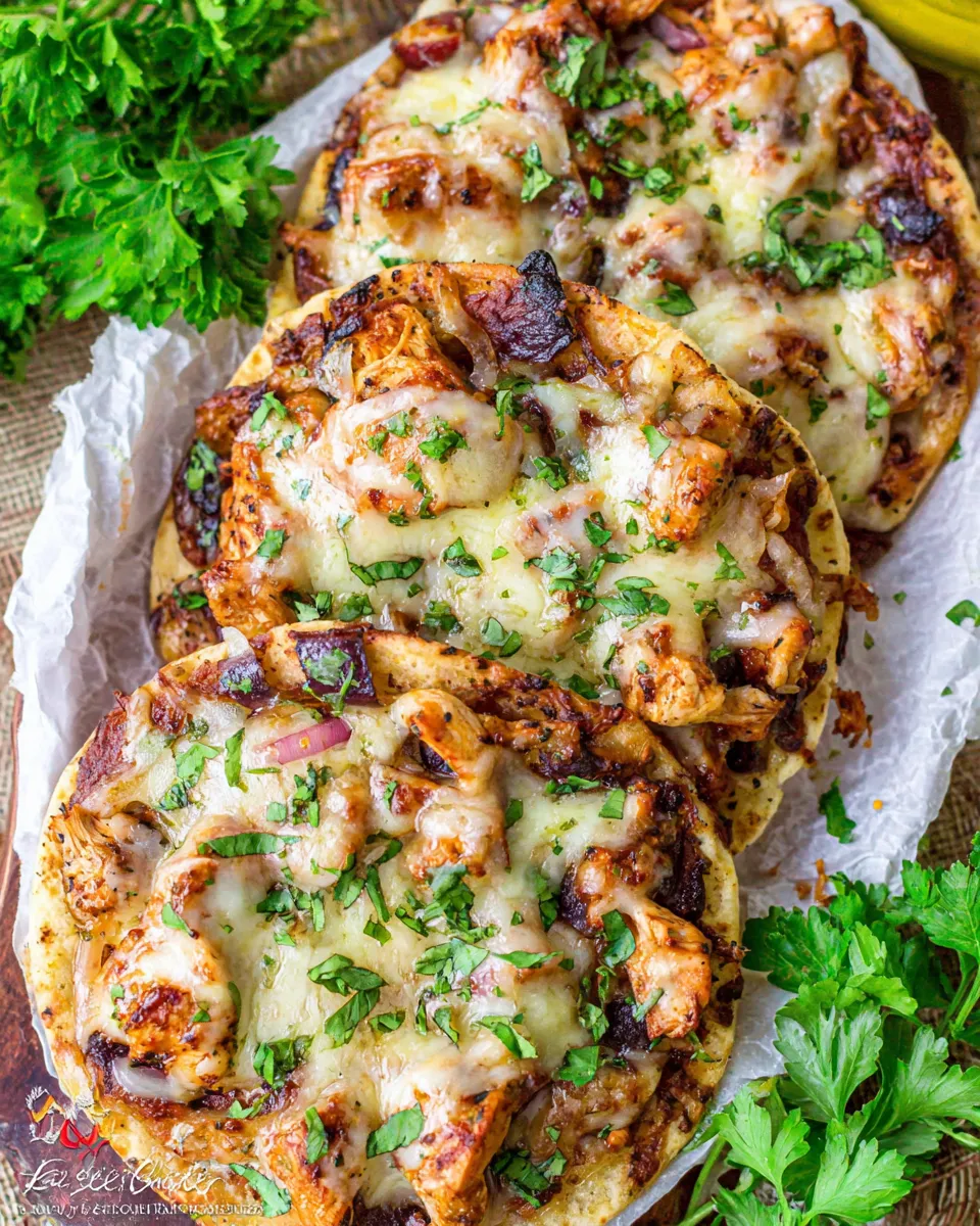 Delicious Oven Baked Barbecue Chicken Pizza Tacos dish photo