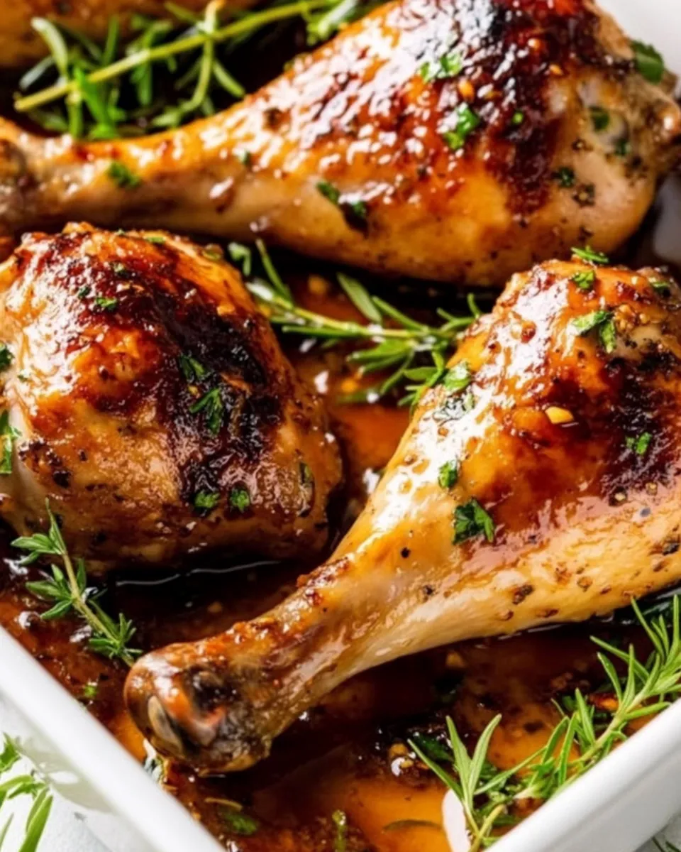 Delicious Oven Baked Chicken Legs plate image