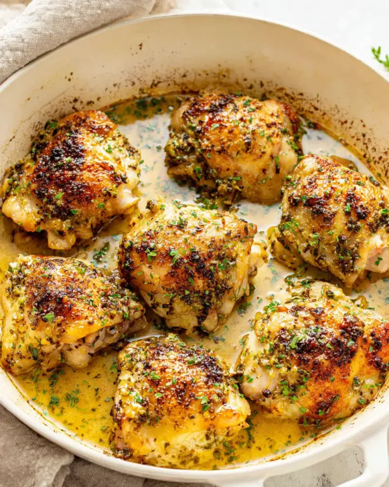 Homemade Oven Baked Chicken Thighs recipe photo