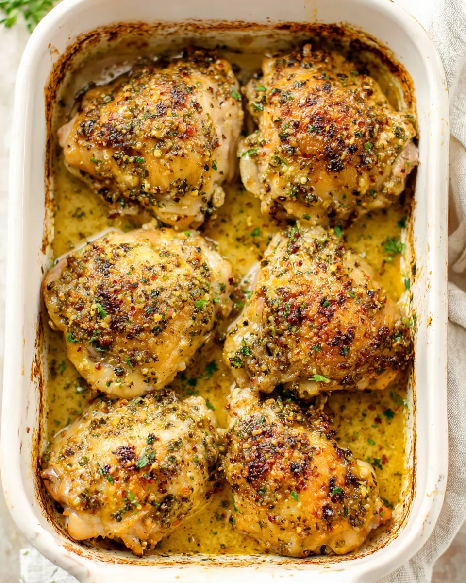 Classic Oven Baked Chicken Thighs dish photo
