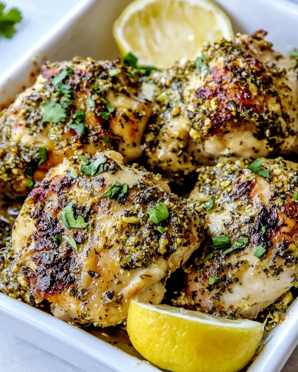 Classic Oven Baked Greek Chicken Thighs image