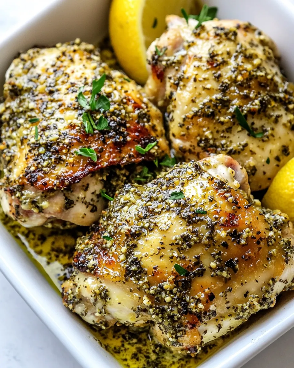 Delicious Oven Baked Greek Chicken Thighs dish photo