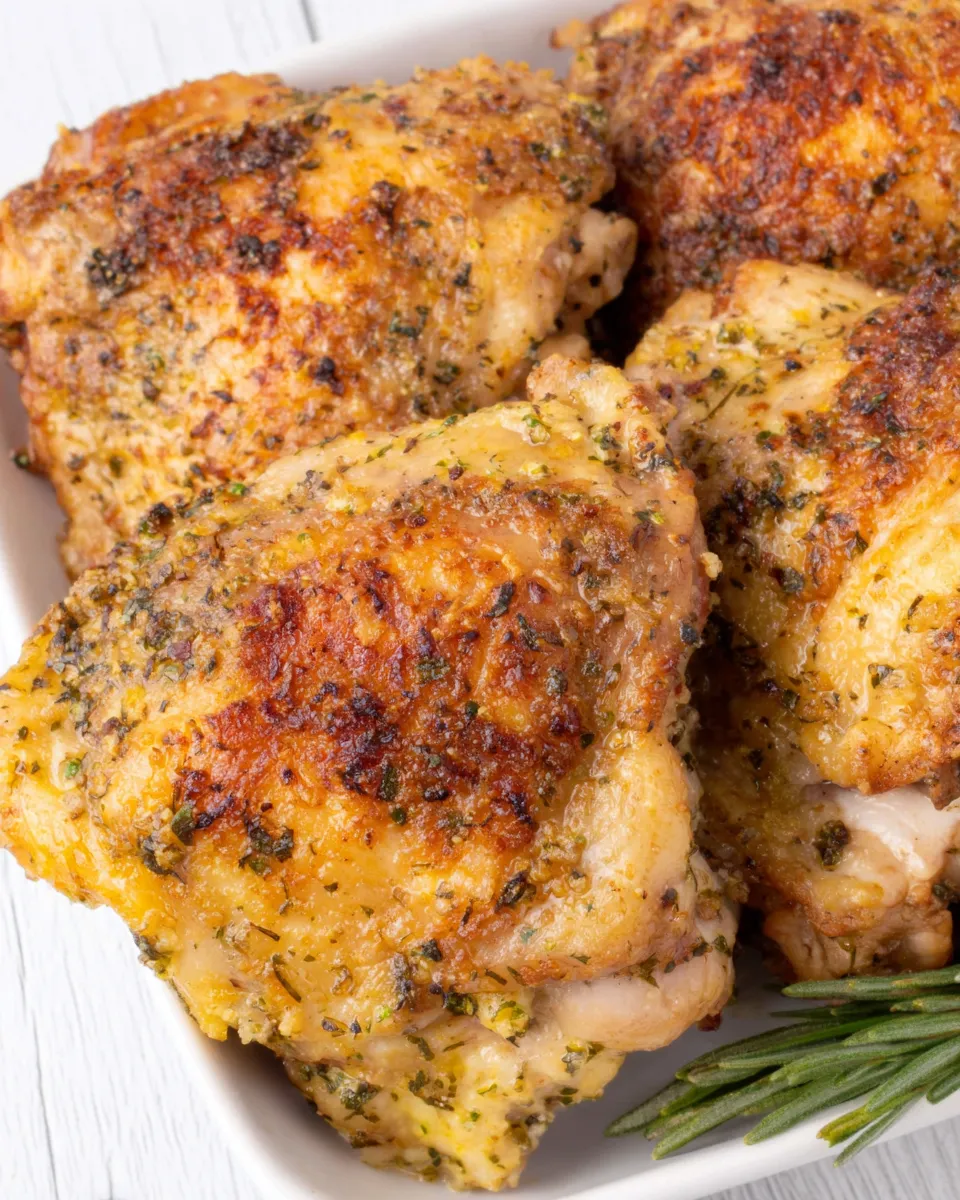 Delicious Oven Baked Ranch Chicken Thighs (With Crispy Skin!) dish photo