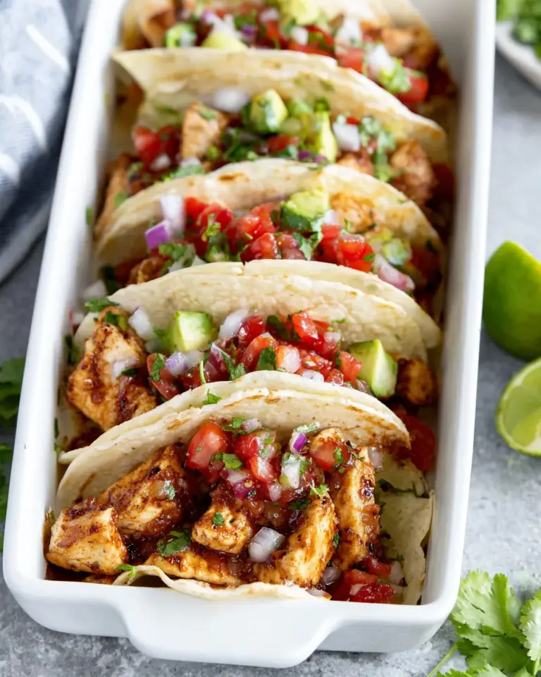 Homemade Oven Roasted Chicken Tacos recipe photo