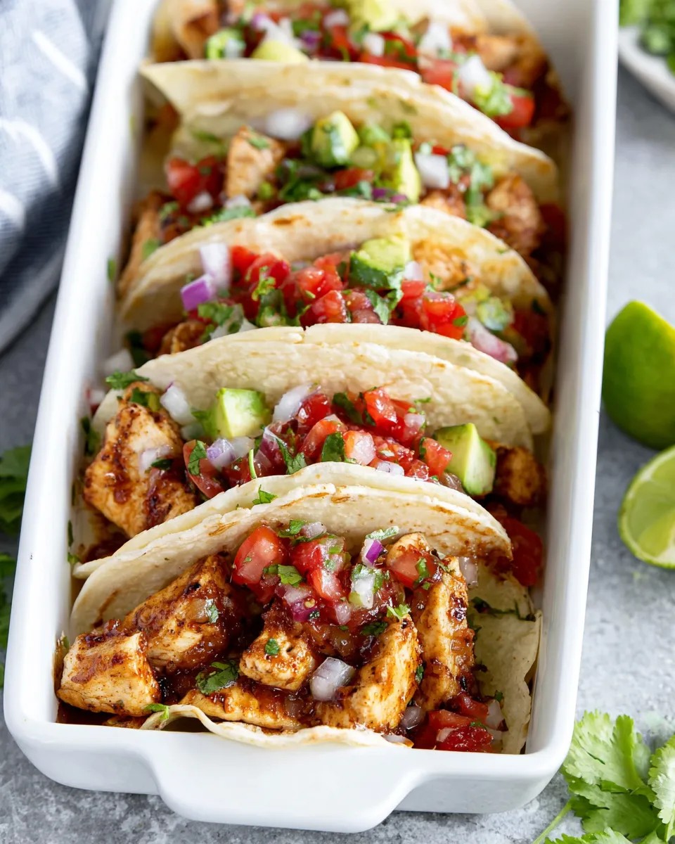 Homemade Oven Roasted Chicken Tacos recipe photo