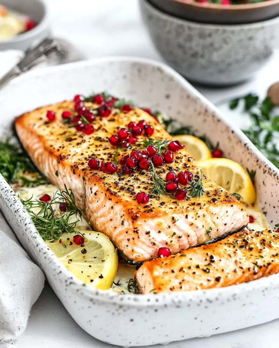 Easy Oven Roasted Salmon with Pink Peppercorn Sauce recipe photo