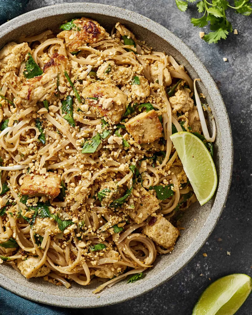 Delicious Pad Thai With Chicken & Tofu picture