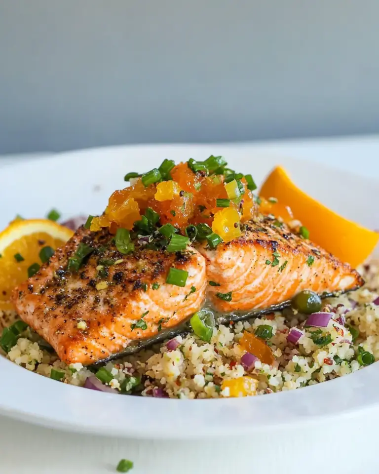 Homemade Pan-seared Orange Honey Salmon photo