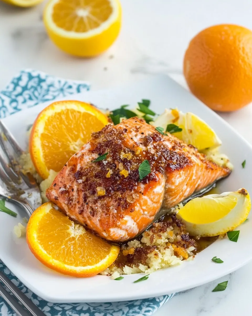 Classic Pan-seared Orange Honey Salmon image