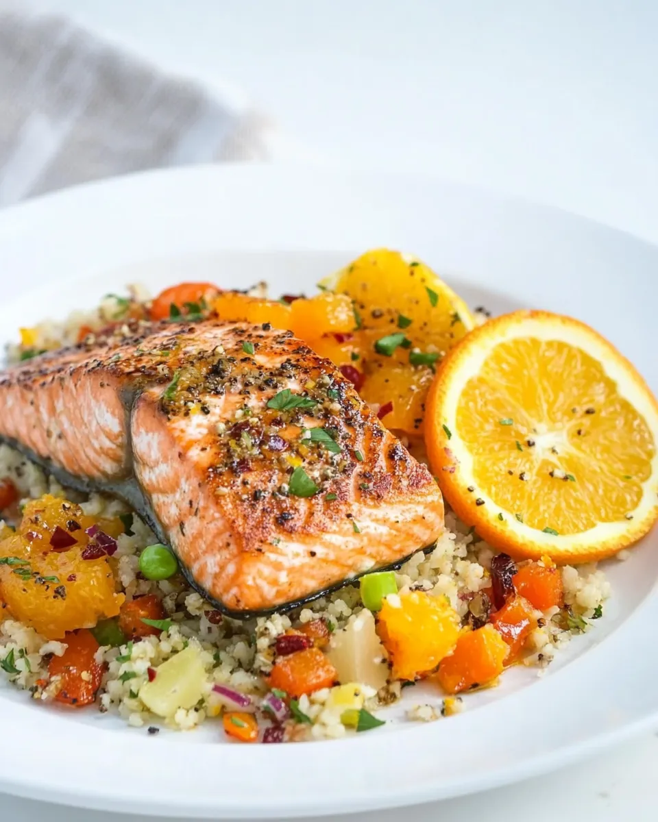 Easy Pan-seared Orange Honey Salmon recipe photo