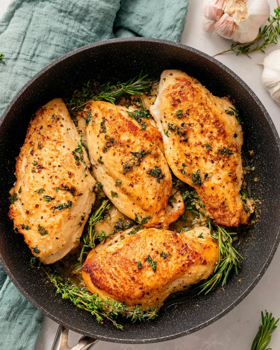 Easy Pan Seared Chicken food shot