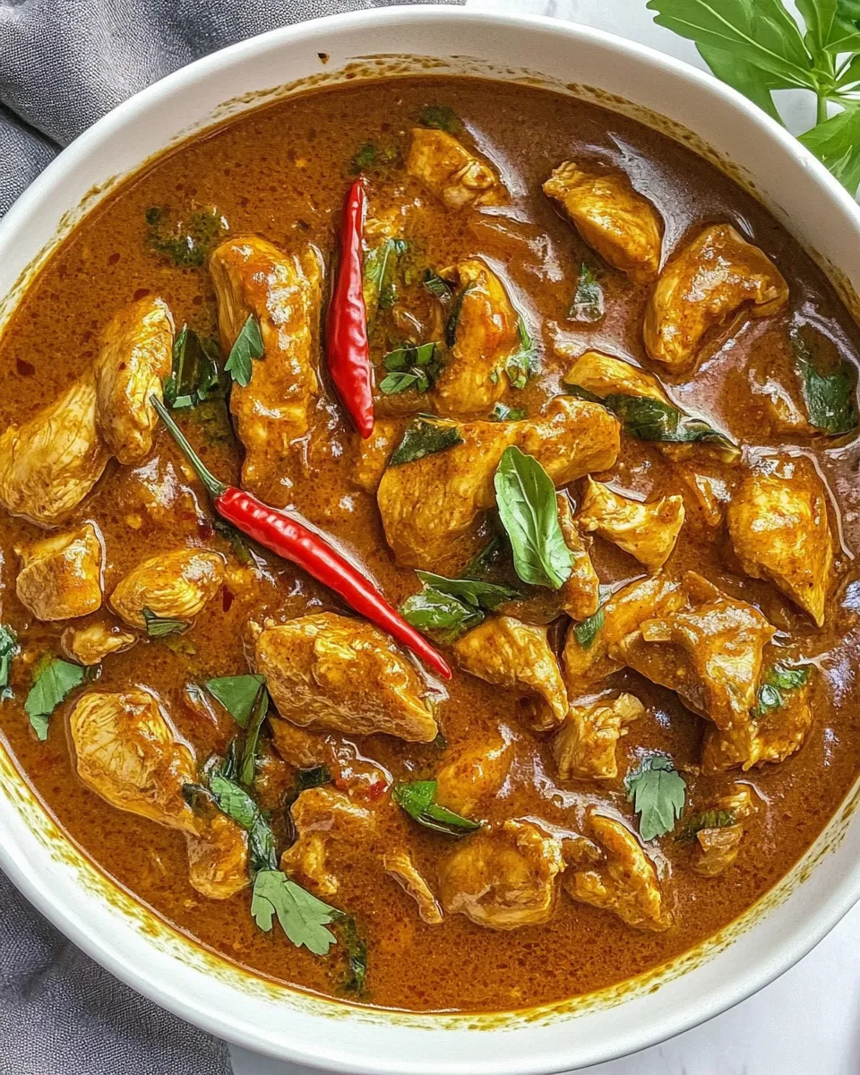 Homemade Panang Chicken Curry photo