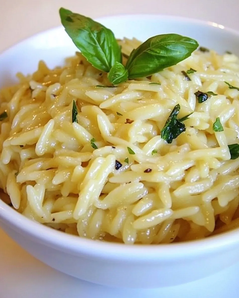 Easy Parmesan Basil Orzo recipe photo