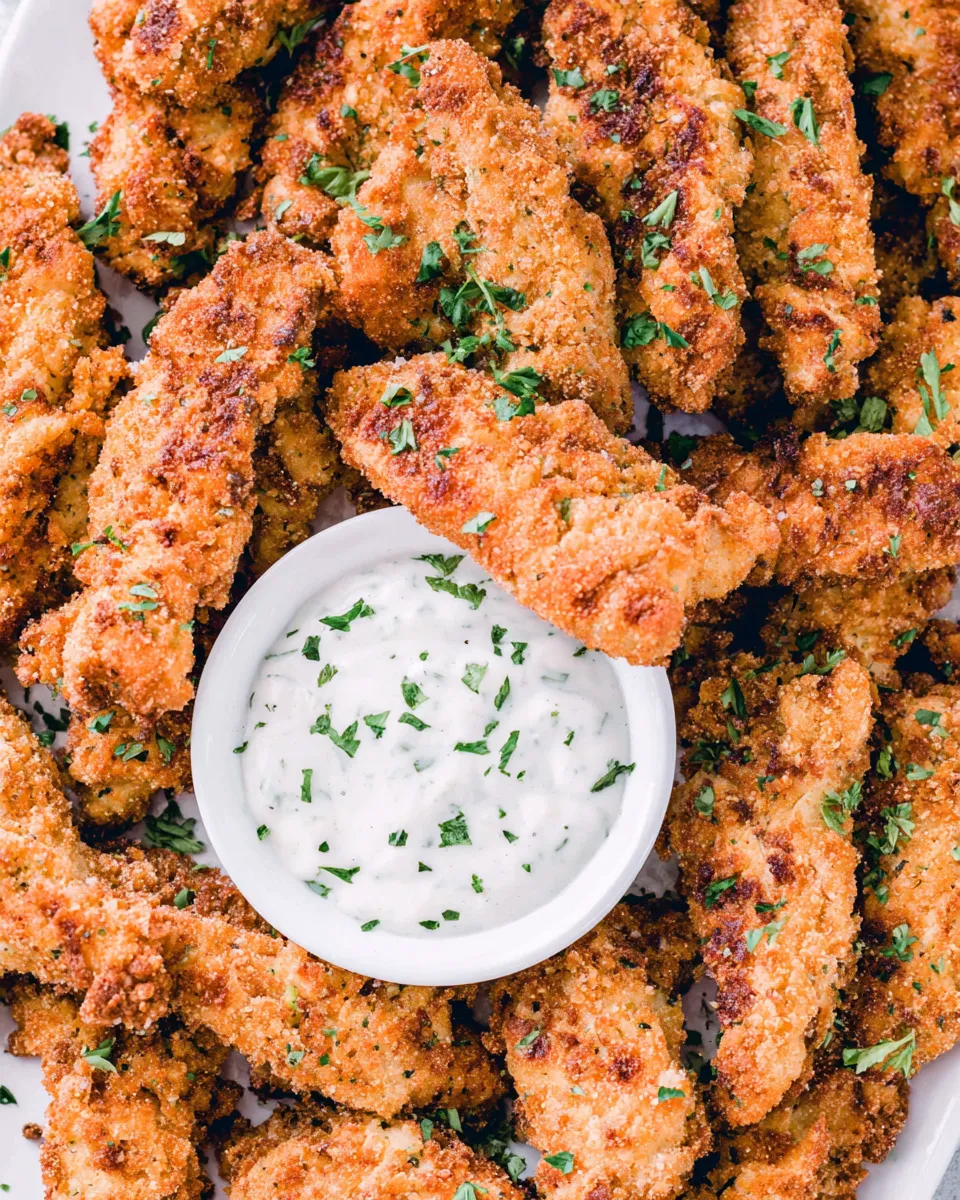 Easy Parmesan Chicken Strips recipe photo