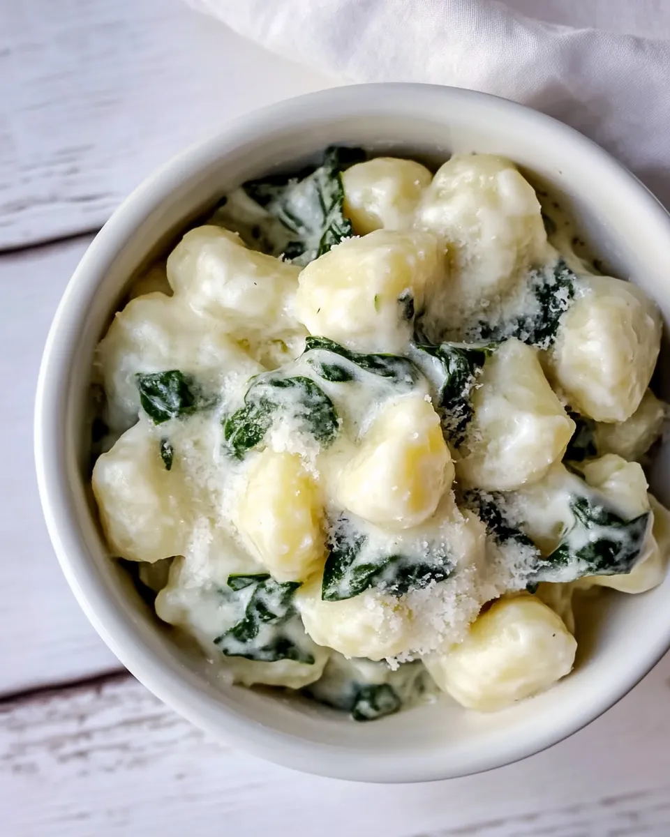 Easy Parmesan Spinach Gnocchi recipe photo