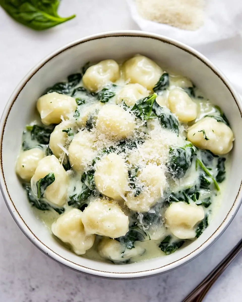 Delicious Parmesan Spinach Gnocchi dish photo