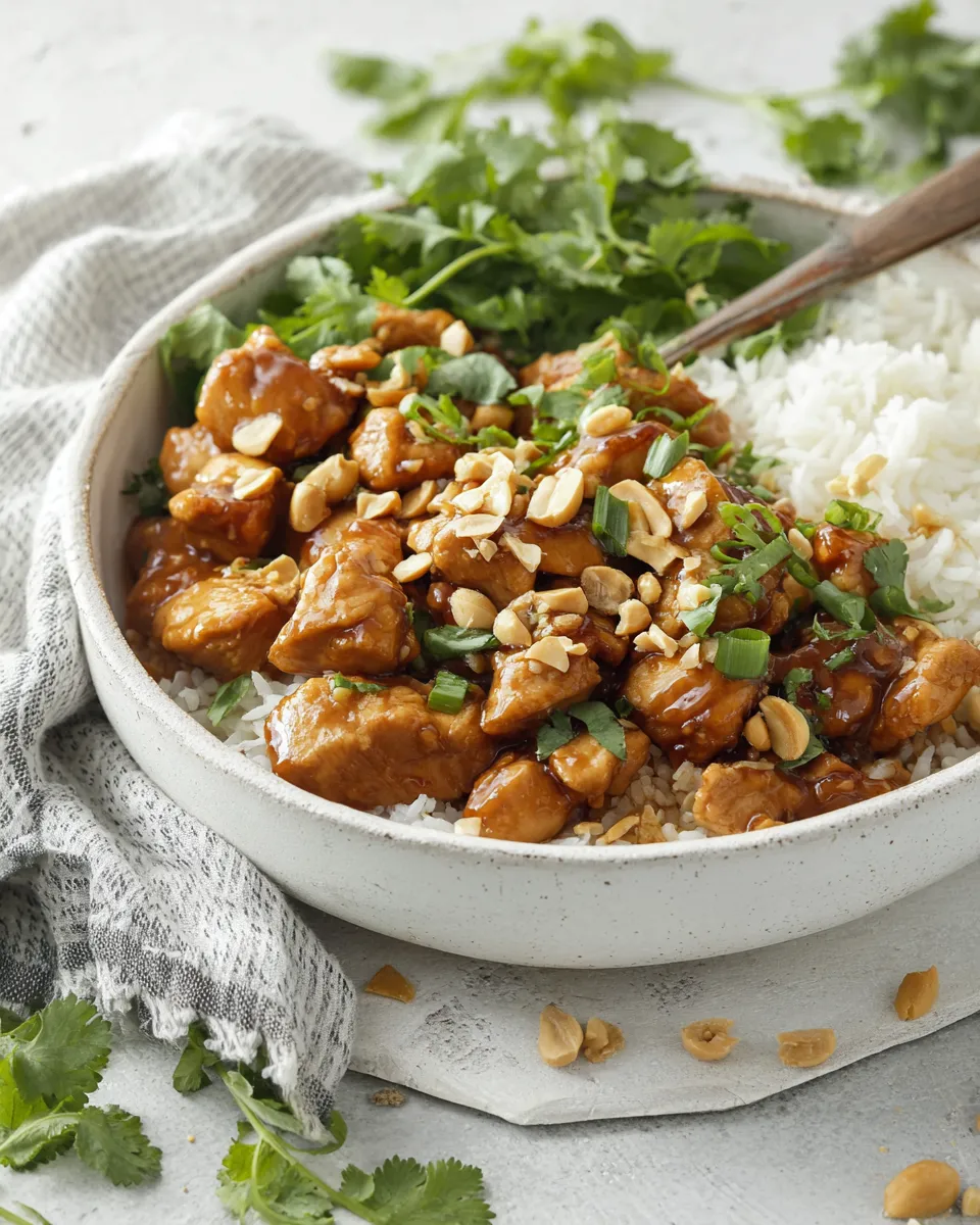 Delicious Peanut Chicken Recipe shot