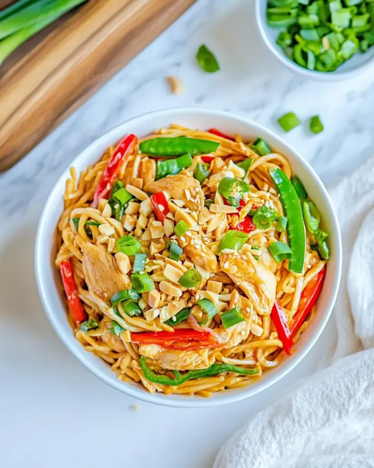 Homemade Peanut Chicken and Noodles photo