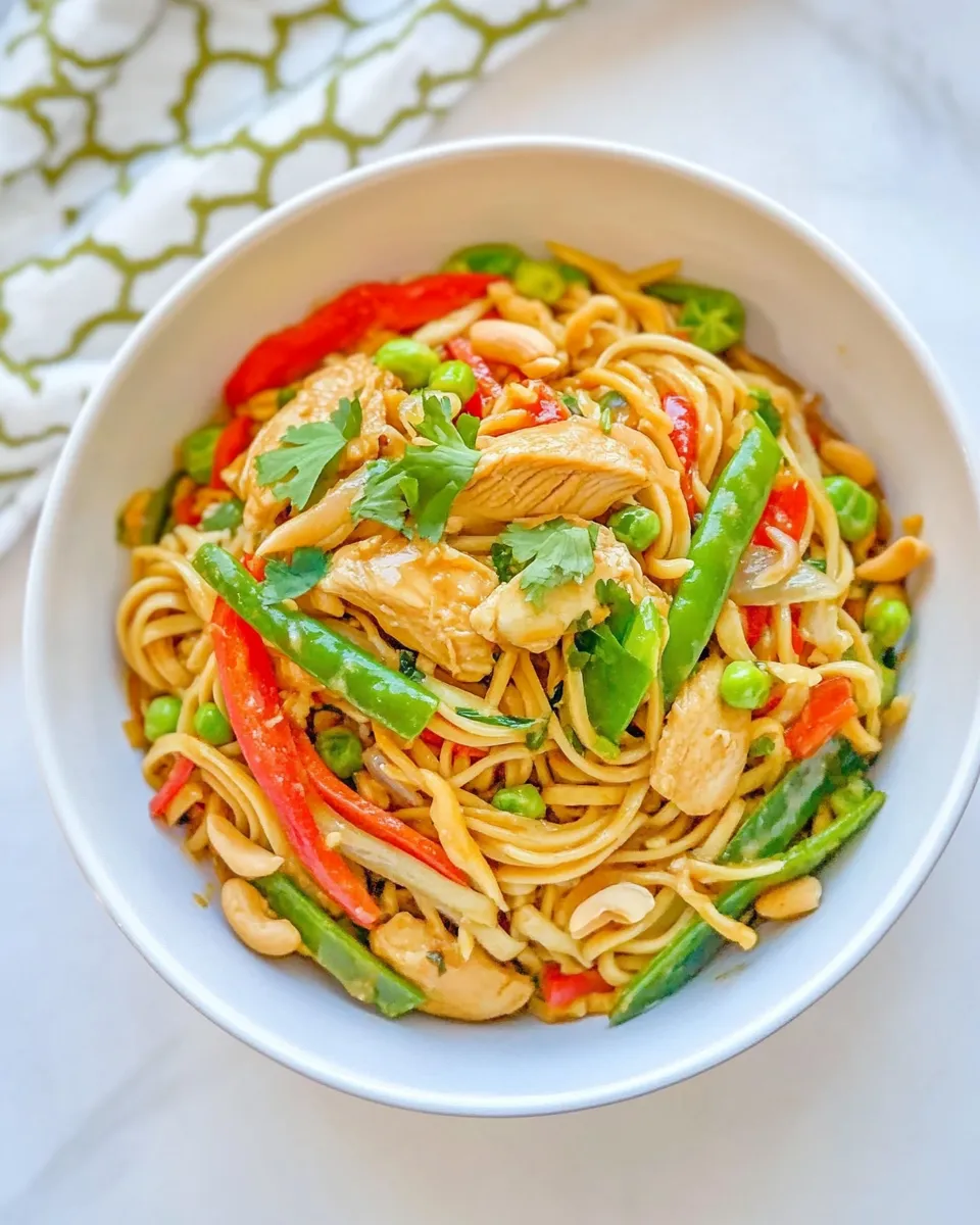 Classic Peanut Chicken and Noodles image