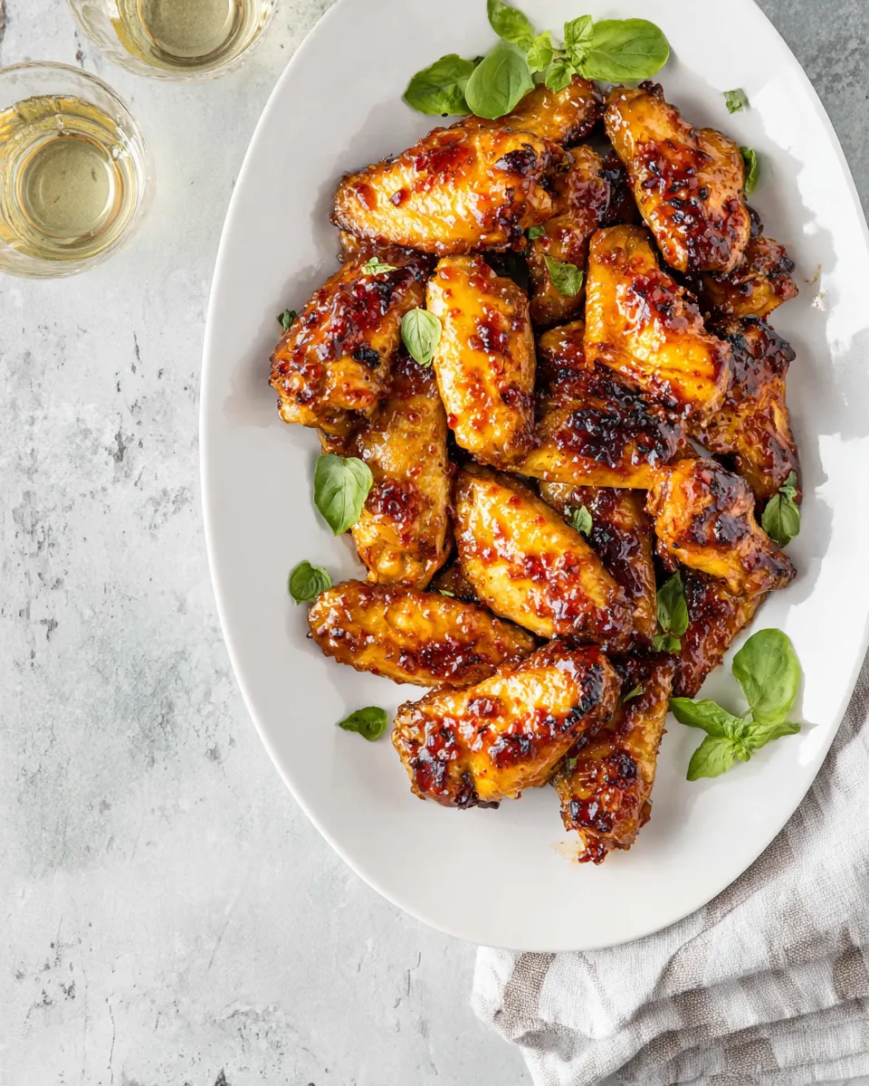 Easy Pepper Jelly Chicken Wings recipe photo