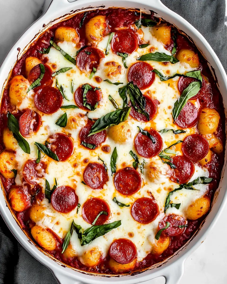 Delicious Pepperoni Pizza Gnocchi Bake dish photo