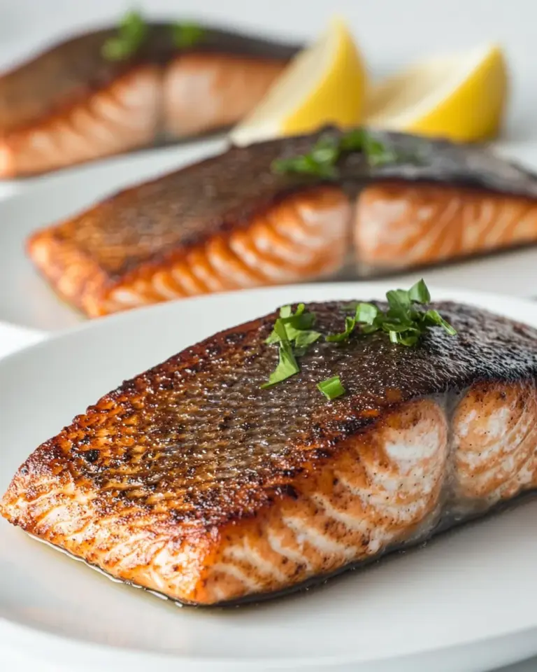 Homemade Perfectly Pan Seared Salmon photo