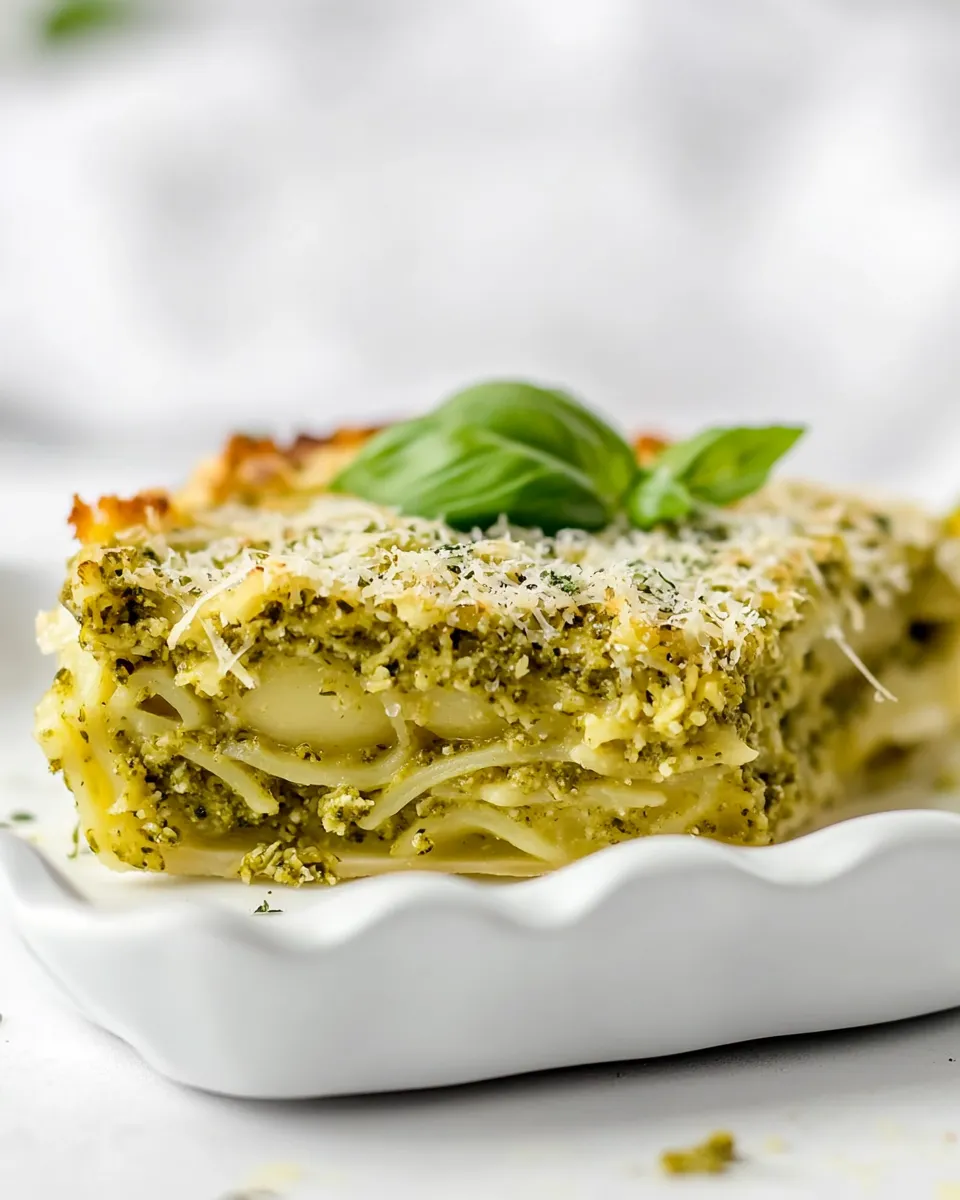 Classic Pesto Bucatini Pie. image