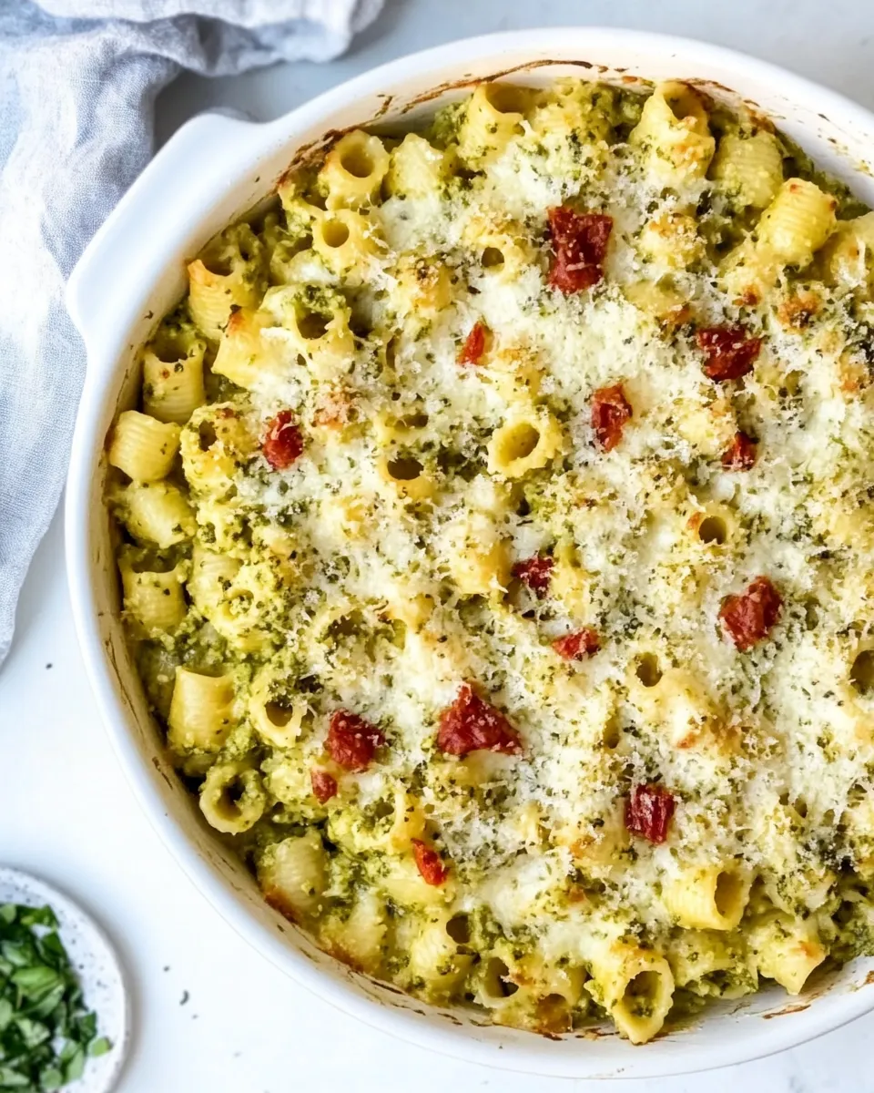 Homemade Pesto Chicken Pasta Bake photo