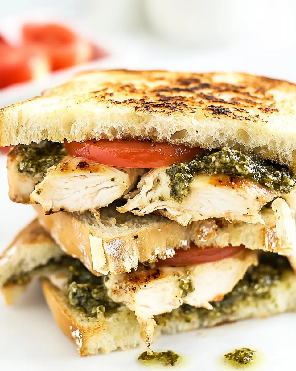 Classic Pesto Chicken Sandwich on Sourdough image