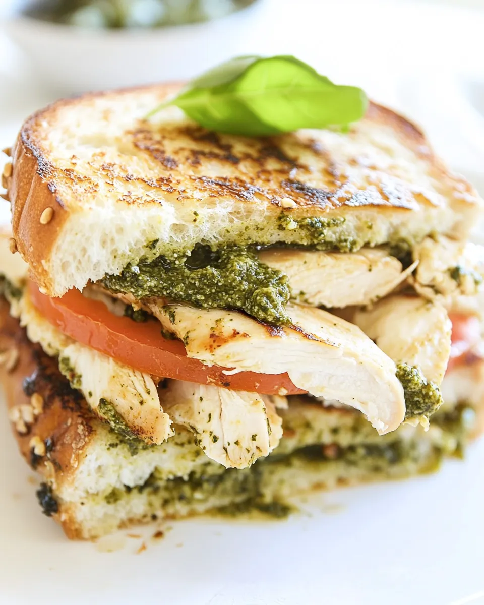 Easy Pesto Chicken Sandwich on Sourdough picture