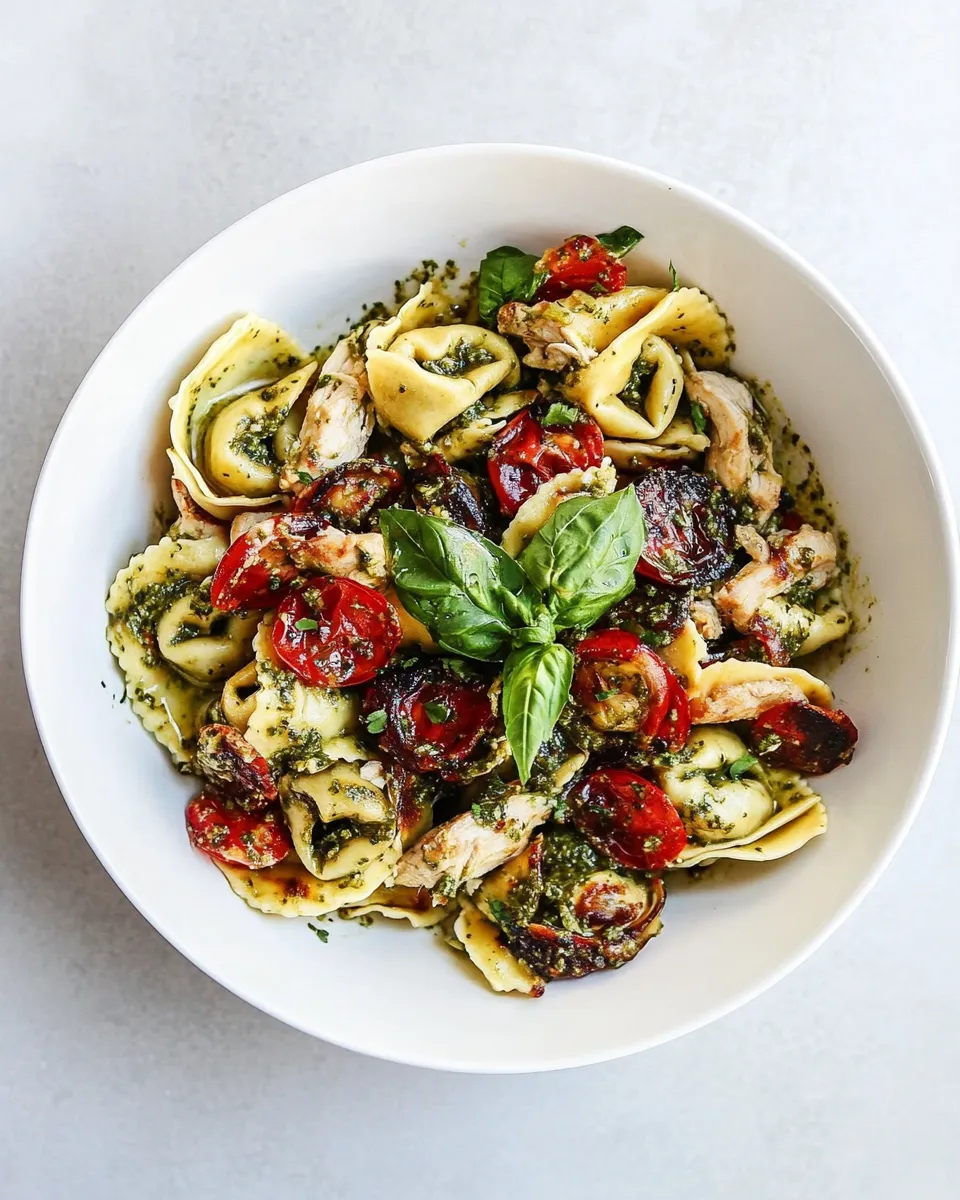 Delicious Pesto Chicken Tortellini dish photo