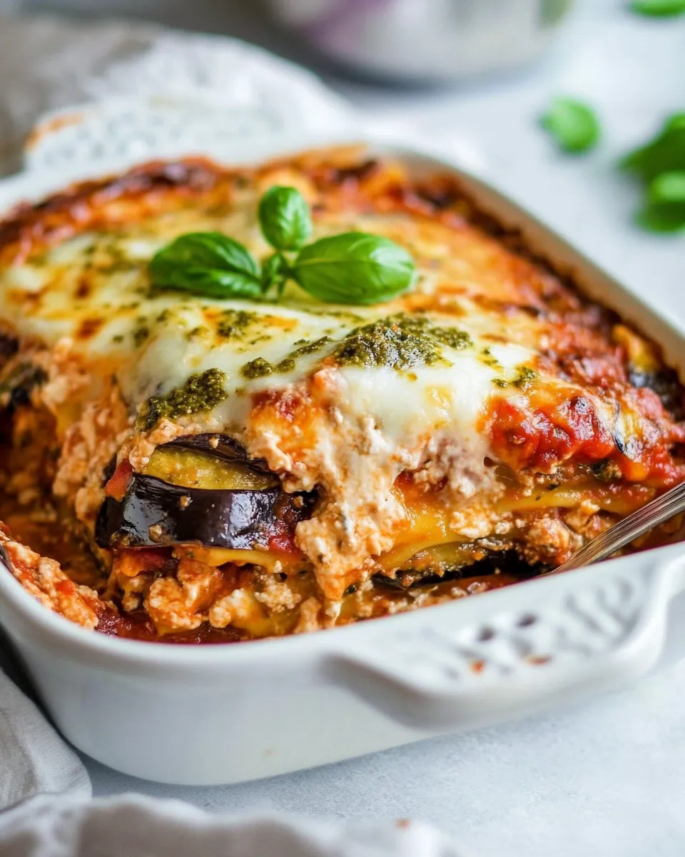 Classic Pesto Eggplant Lasagna image