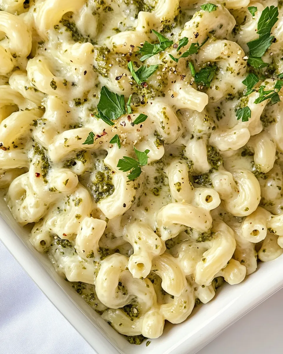Homemade Pesto Havarti Macaroni photo