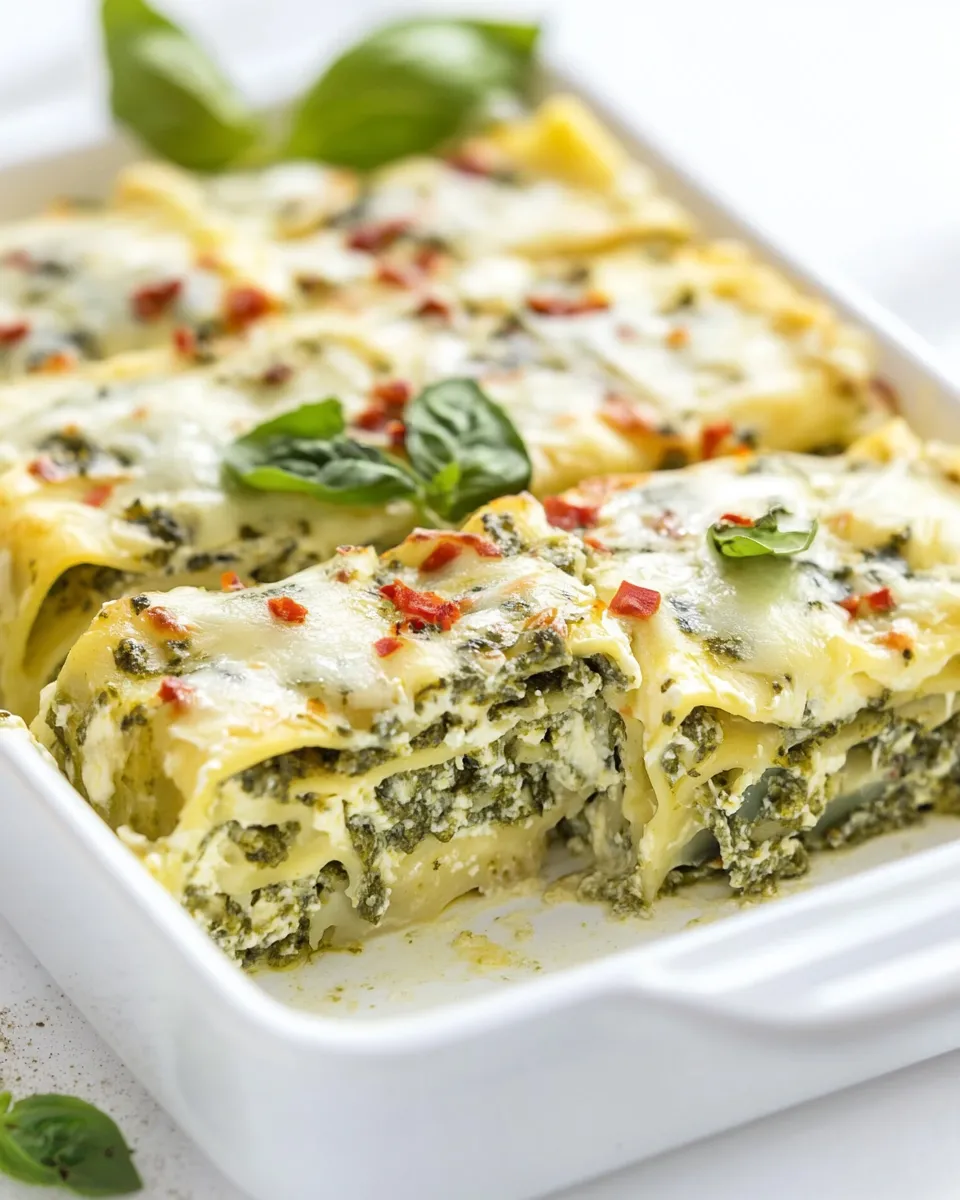 Easy Pesto Lasagna Rolls recipe photo