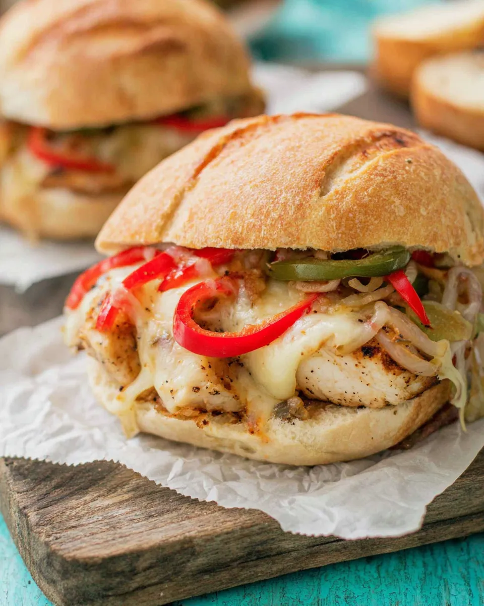 Classic Philly Cheese & Chicken Sandwich recipe image