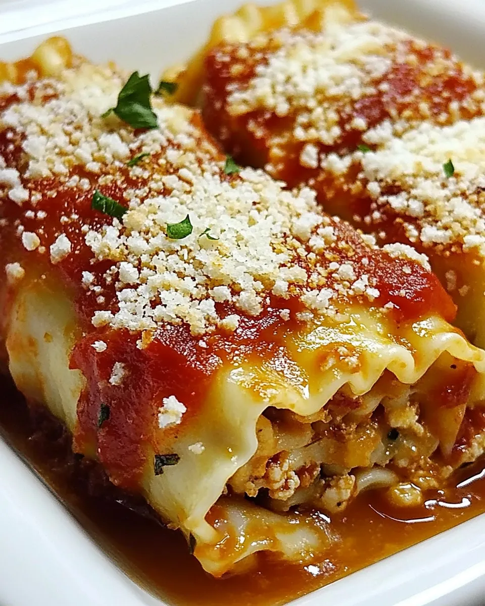Delicious Pizza Lasagna Rolls shot