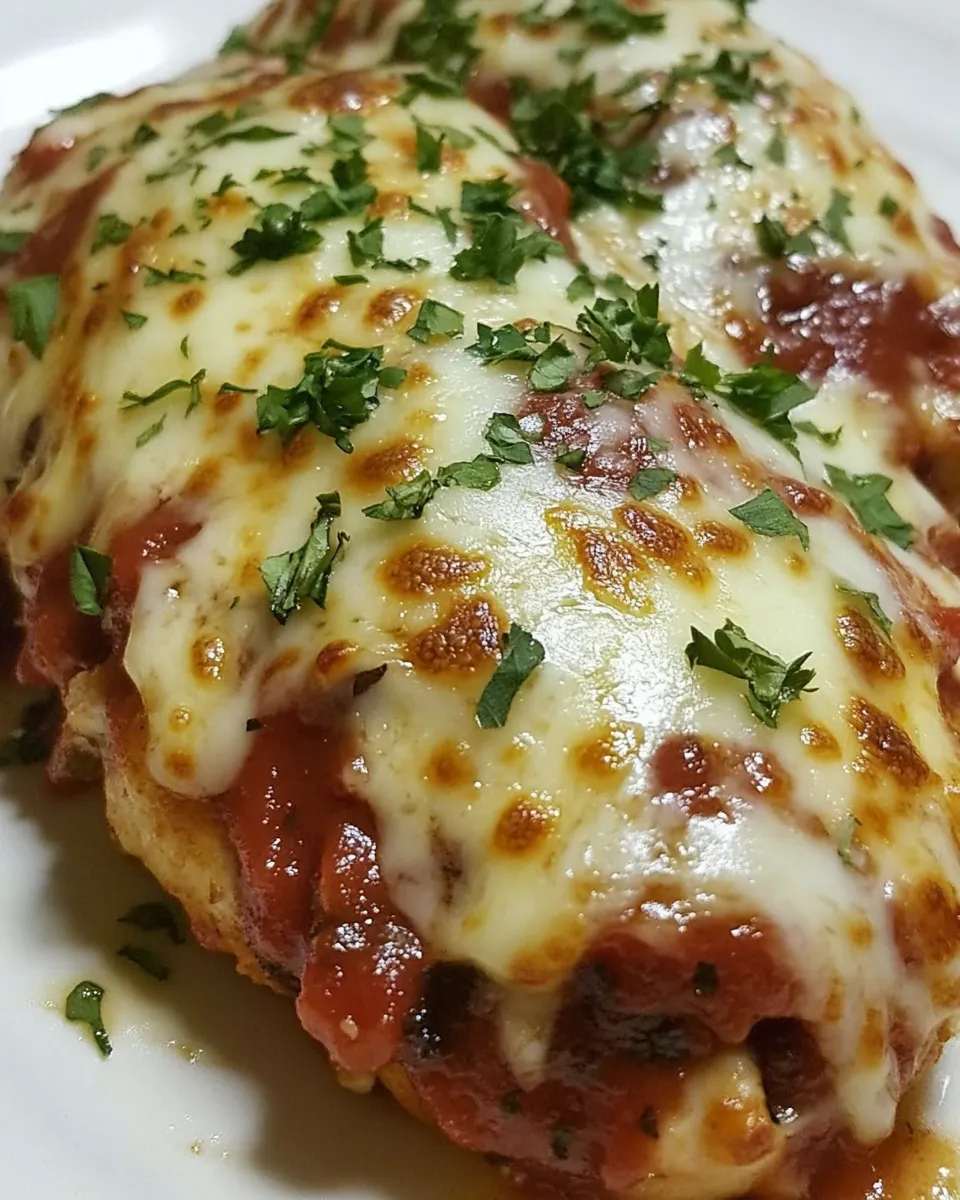 Delicious Pizza Smothered Chicken plate image