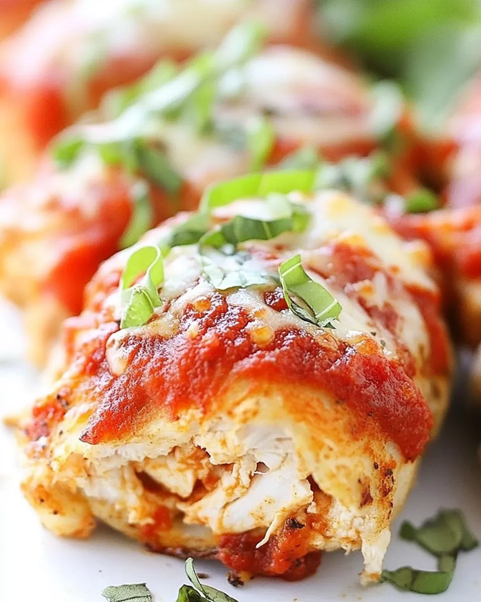Delicious Pizza Stuffed Chicken Roll-Ups dish photo