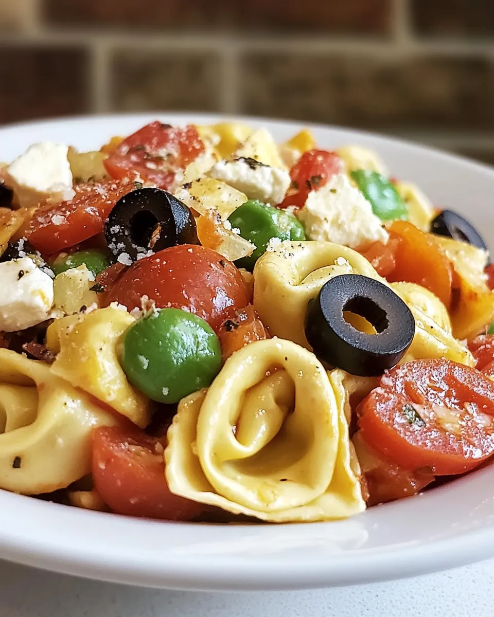 Easy Pizza Tortellini Salad recipe photo