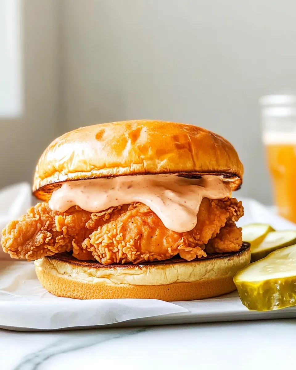 homemade Popeyes Chicken Sandwich photo