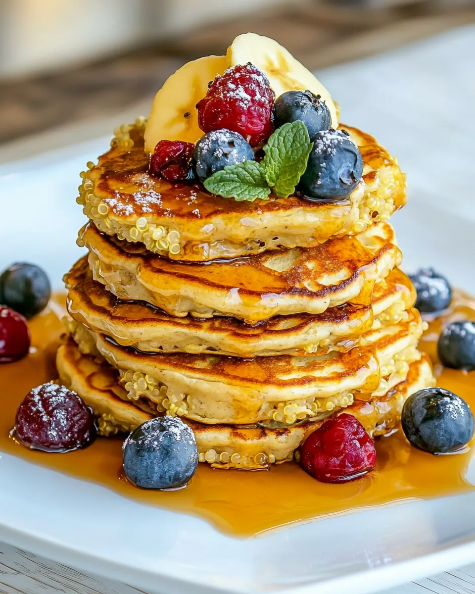 Easy Protein Quinoa Pancakes plate image